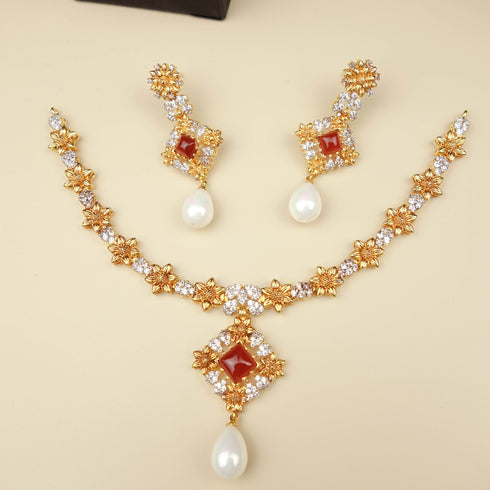 Silver Rose Bridal Set-DS 49
